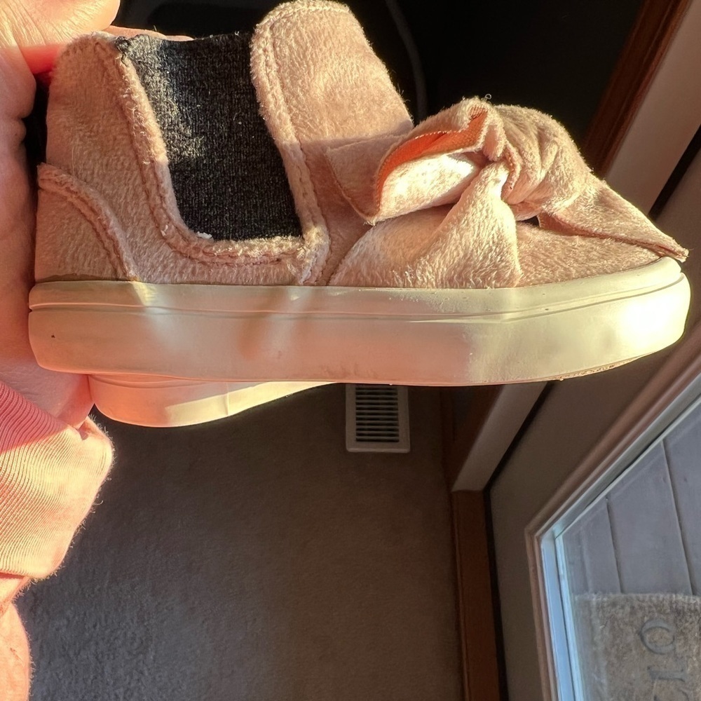 Pink Velvet Sneaker Boots with Bow Detail - Picture 2 of 7